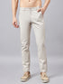 Men's Light Beige Pure Cotton Trousers