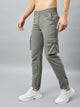 Men's Grey Cotton Cargo Trousers