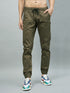 Men's Relaxed Green Cotton Jogger Trouser