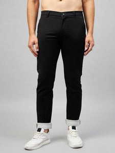 Men's Relaxed Black Cotton Trousers