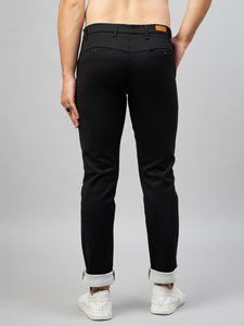 Men's Relaxed Black Cotton Trousers