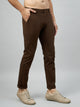 Men's Brown Pure Cotton Trousers