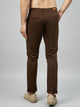 Men's Brown Pure Cotton Trousers