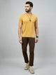 Men's Brown Pure Cotton Trousers