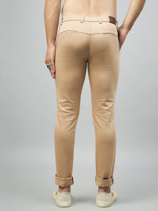 Men's Light Brown Pure Cotton Trousers