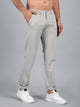 Men's Light Grey Pure Cotton Trousers