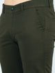Men's Dark Green Pure Cotton Trousers
