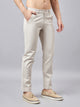 Men's Light Beige Pure Cotton Trousers