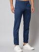 Men's Blue Pure Cotton Trousers
