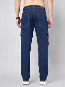 Men's Blue Baggy Denim Cargo