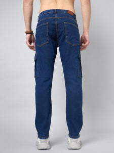 Men's Blue Baggy Denim Cargo