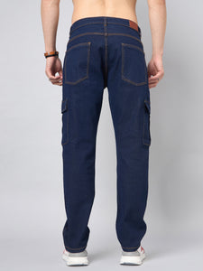 Men's Blue Baggy Denim Cargo