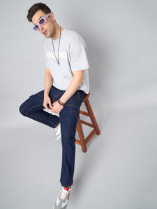 Men's Blue Baggy Denim Cargo