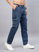 Men's Blue Baggy Denim Cargo