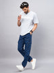 Men's Blue Baggy Denim Cargo