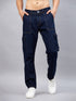 Men's Blue Baggy Denim Cargo