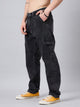 Men's Black Baggy Denim Cargo