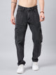 Men's Dark Grey Baggy Denim Cargo