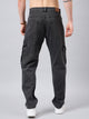 Men's Dark Grey Baggy Denim Cargo