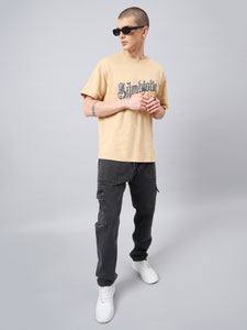 Men's Dark Grey Baggy Denim Cargo