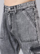 Men's Light Grey Baggy Denim Cargo