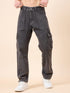 Men's Grey Baggy Denim Cargo
