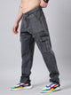 Men's Grey Baggy Denim Cargo