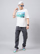 Men's Grey Baggy Denim Cargo