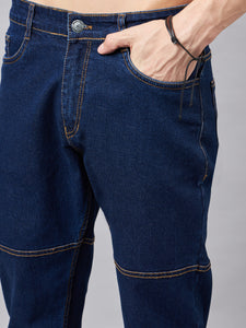 Men's Dark Blue Baggy Fit Jeans