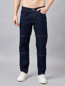 Men's Dark Blue Baggy Fit Jeans