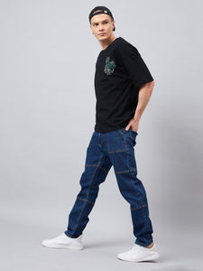 Men's Dark Blue Baggy Fit Jeans