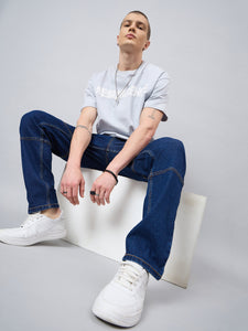 Men's Dark Blue Baggy Fit Jeans