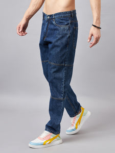 Men's Blue Baggy Fit Jeans