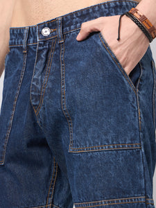 Men's Blue Baggy Fit Jeans