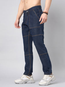 Men's Dark Blue Baggy Fit Jeans