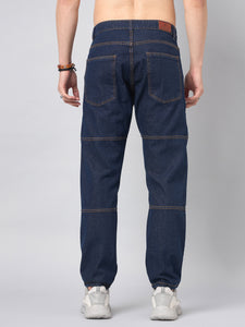 Men's Dark Blue Baggy Fit Jeans