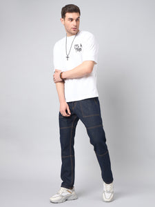 Men's Dark Blue Baggy Fit Jeans