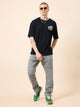 Men's Light Grey Baggy Fit Jeans