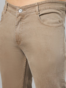 Men's Beige Relaxed Fit Jeans