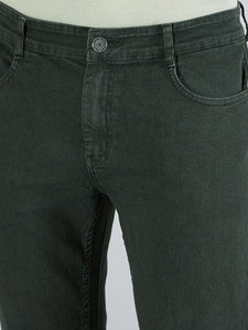 Men's Dark Green Relax Fit Jeans