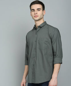Men's Cotton Green Casual Shirt