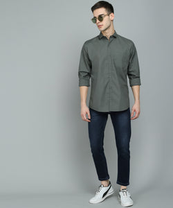 Men's Cotton Green Casual Shirt