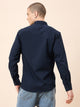 Men's Cotton Dark Blue Casual Shirt