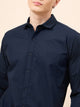 Men's Cotton Dark Blue Casual Shirt