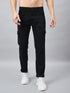 Men's Black Cotton Cargo Trousers