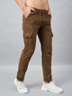 Men's Brown Cotton Cargo Trousers
