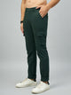 Men's Dark Green Cotton Cargo Trousers