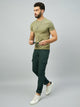 Men's Dark Green Cotton Cargo Trousers