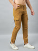Men's Light Brown Cotton Cargo Trousers