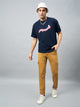 Men's Light Brown Cotton Cargo Trousers